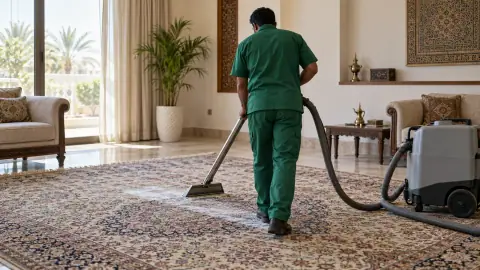 غسيل سجاد في المنزل بجهاز شفط وغسيل