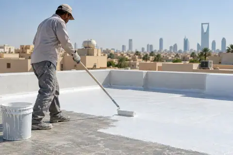 دهان طبقة عزل مائي على سطح